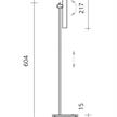 Tischleuchte Linija T LED 10W alu  230V/ 2700K /H=60cm/ 425lm  Dimmer im Sockel | Bild 2
