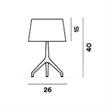 Tischleuchte LUMIERE XXS Alu/Weiss  240V/G9 42W ES H=40/15 D=26 | Bild 2