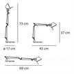 Tischleuchte Tolomeo Micro LED aluminium  H=730 Aul.= 450 LED 8W 2700°K 461lm | Bild 2
