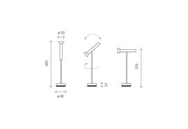 Tischleuchte Topoled T LED 10W 230V/ 2700K D=5cm H=32cm 760Lm IP20