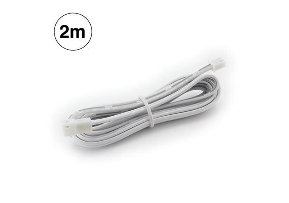 Verlängerung für Led Möbeleinbauleuchte 1m weiss  L=1000mm mit Kupplung + Stecker
