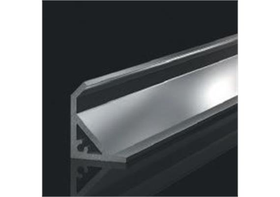 Vitrinenprofil Prism 20 für LED Bänder alu eloxiert  H=15.2mm T=15.7mm L=1m