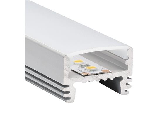 Wand-Deckenaufbauprofil TOP33 für LED alu eloxiert  B=24.5mm H=16.6mm L=2000mm