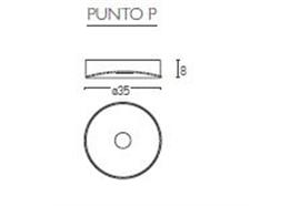 Wand-Deckenl. Punto 35 / 21W LED Metall sand  240V/ 3000°K 2700lm CRI90 / IP20