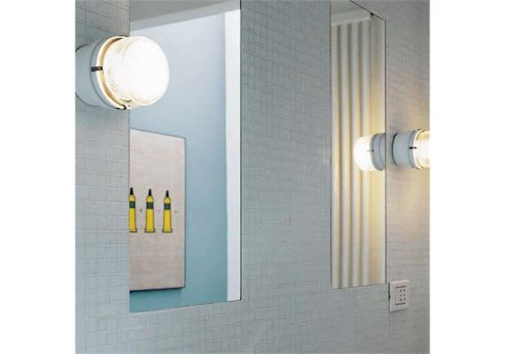 Wand-Deckenleuchte Fresnel schwarz  230V/E14 max. 40W D=10cm T=12cm IP44