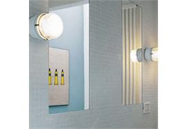 Wand-Deckenleuchte Fresnel schwarz  230V/E14 max. 40W D=10cm T=12cm IP44