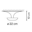 Wand- Deckenleuchte Funnel 22 Weiss glänzend  230V/2xG9/max. 75W/lackiert  D=22/H=10cm | Bild 2