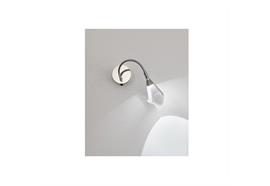 Wand-/Deckenleuchte LEDJack 1 BF nickel  240V/ 2700°K Flexllänge: 50cm / 1x1W 350mA