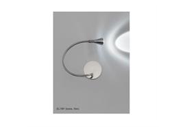 Wand-/Deckenleuchte LEDJack 1 BF nickel  240V/ 2700°K Flexllänge: 50cm / 1x1W 350mA