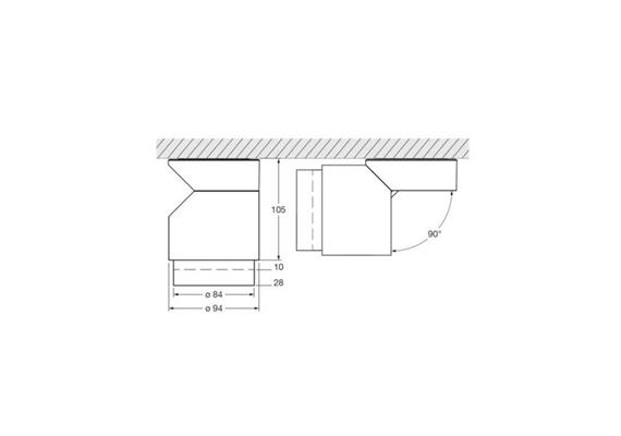 Wand-/Deckenleuchte lui volto zoom PRO schwarz/Phantom  DC 500mA 18W 2700°K 1200lm