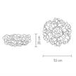 Wand-Deckenleuchte Mida Ceiling White/Platinum  230V 3x E27 max. 12W D=50cm H=16cm | Bild 2