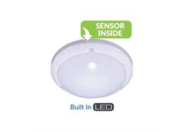 Wand- Deckenleuchte Sensor 16W weiss  240V 3000K 1200lm D=265 H=102 / IP54