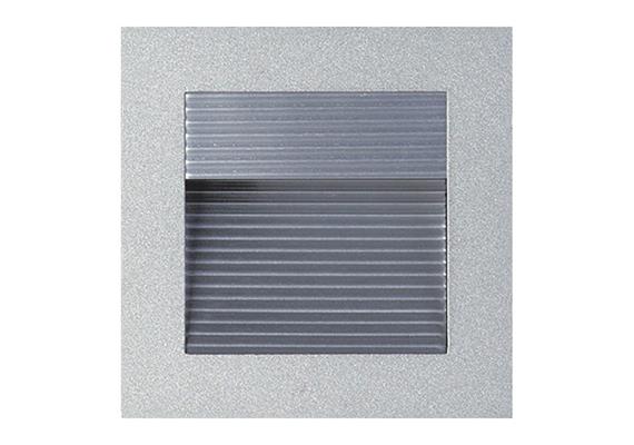 Wand-Einbauleuchte 90x90mm asymmetrisch 25W silberfarbig  230V G9 max.1x2W AS=76x76 ET=30