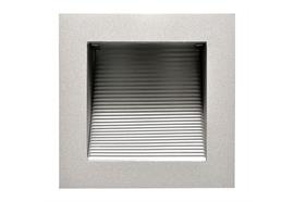 Wand-Einbauleuchte NV 90x90mm silber eloxiert  230V/ GY6.35 max.1x25W AS=76x76 ET=77
