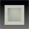 Wand-Einbaustrahler 90x90 LED 1W ww silber  24V/350mA DC / ET=38 As=75x75