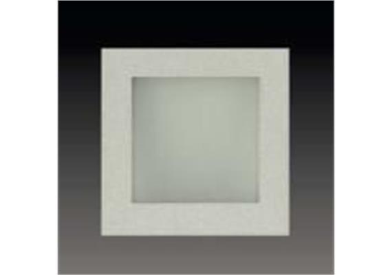 Wand-Einbaustrahler 90x90 LED 1W ww silber  24V/350mA DC / ET=38 As=75x75