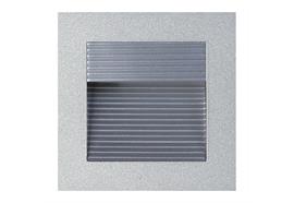 Wand-Einbaustrahler asymetrisch 90x90 LED 1.2W ww silber  24V/350mA DC / ET=30 As=76x76