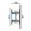 Wandaufbauprofil Wall 17 48.7mm für LED Alu eloxiert  ohne Laschen 31.2mm B=17.8mm L=4m | Bild 2