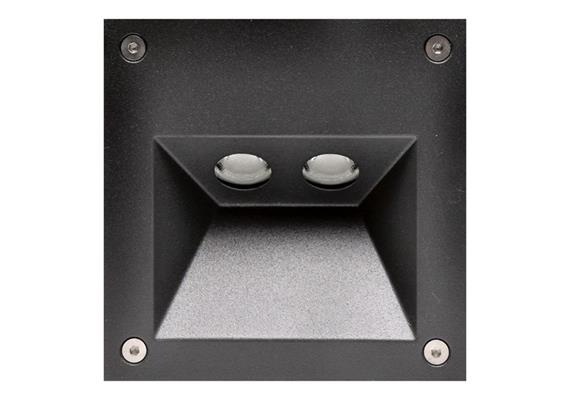 Wandeinbauleuchte 5575 LED 2x1W IP54 silbergrau  230V / 2x1W 350mA /2700°K CRI80 Cree Led