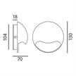Wandeinbauleuchte 5577 LED 2x3W IP54 silbergrau  230V / 2x3W 700mA /2700°K CRI80 Cree Led | Bild 2