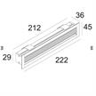 Wandeinbauleuchte Femtoline 145 ww 1.5W 3000K  LED 24V-DC IP20 / 222x55mm | Bild 2