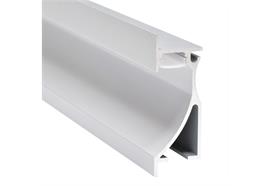 Wandeinbauprofil Wall 53 76mm für LED alu eloxiert  ohne Lasche 60mm B=26.2mm L=4000mm