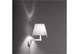 Wandlampe Melampo Parete Aluminiumgrau dim  230V 1x6W o. 1x46W E14 H=250mm/D=300mm