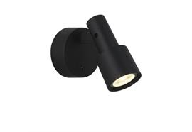 Wandleseleuchte SARA Snooze Surf1.0 schwarz  230V GU10 max. 5W / D=55mm T=115mm IP20