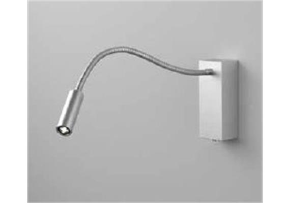 Wandleseleuchte Zooom TQ Flexarm LED 2W platin  230V/ 170lm 3000K / Arm L=300mm / IP20