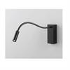 Wandleseleuchte Zooom TQ Flexarm LED 2W schwarz  230V/190lm 3000K Arm L=300mm / IP20
