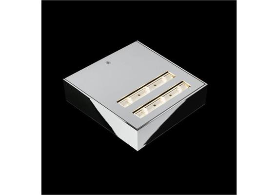 Wandleuchte Air Maxx Power Led 130 / 18W 2700K matt eloxiert  230V/ L=135 T=135 H=36