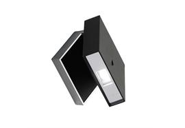 Wandleuchte Alpha, schwenkbar, alu, sw  LED WC, 2.1W, L+H= 12cm