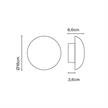 Wandleuchte Babila 28 / 8W weiss matt  240V 2700K 571Lm D=280 T=114mm / IP65 | Bild 2