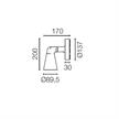 Wandleuchte Belvedere Spot 6W antrazit  230V/ 3000K 360Lm CRI80 28° / IP68 | Bild 2