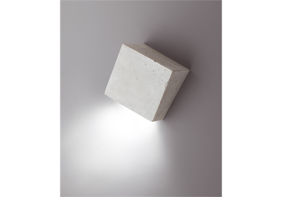 Wandleuchte Break, 230V 1xLED 2.1W Beton  oben B:5cm H:12cm untenB: 11cm/ 2700 K
