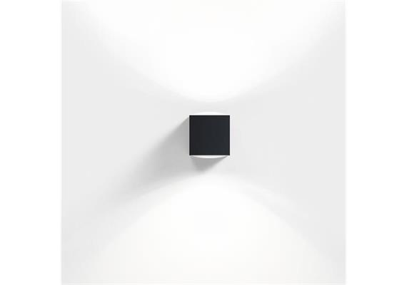 Wandleuchte COMO LED 12W deep black  240V 2700K 553lm Up/Down Glaslinse IP65