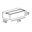 Wandleuchte Domo Led 10W 2700K silberfarb  240V/900lm CRI80 2700K L=190 T=102 H=50 IP20 | Bild 2
