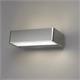 Wandleuchte Domo Led 10W 2700K silberfarb  240V/900lm CRI80 2700K L=190 T=102 H=50 IP20