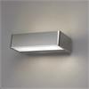 Wandleuchte Domo Led 10W 2700K silberfarb  240V/900lm CRI80 2700K L=190 T=102 H=50 IP20