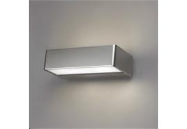 Wandleuchte Domo Led 10W 2700K silberfarb  240V/900lm CRI80 2700K L=190 T=102 H=50 IP20