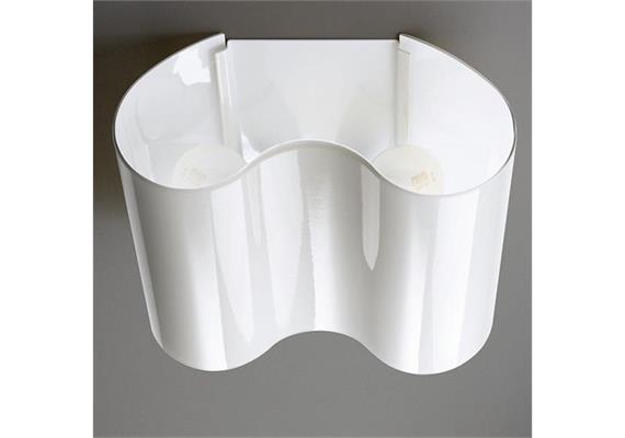 Wandleuchte Double weiss glänzend  240V/2x77W E27 L=26/T=13/H=24