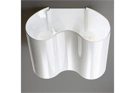 Wandleuchte Double weiss glänzend  240V/2x77W E27 L=26/T=13/H=24