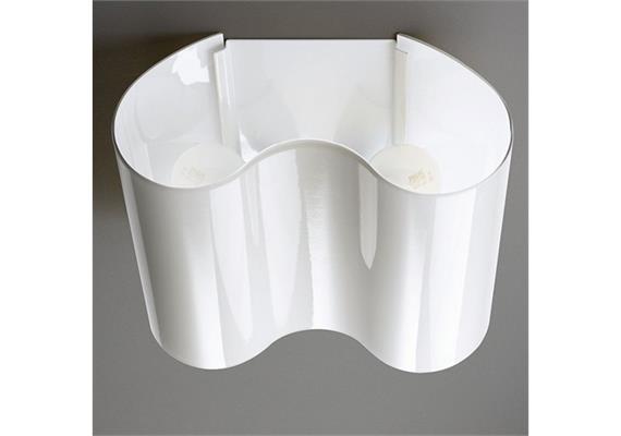 Wandleuchte Double weiss glänzend  240V/2x77W E27 L=26/T=13/H=24