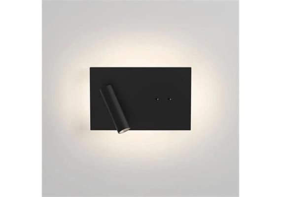Wandleuchte Edge Reader Mini LED schwarz  230V / 1x9.7W + 4.1W LED 2700K