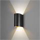 Wandleuchte Feeling 2x3W LED schwarz-gold  230V 2x140Lm 3000K B=65 T=100 H=130