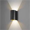 Wandleuchte Feeling 2x3W LED schwarz-gold  230V 2x140Lm 3000K B=65 T=100 H=130