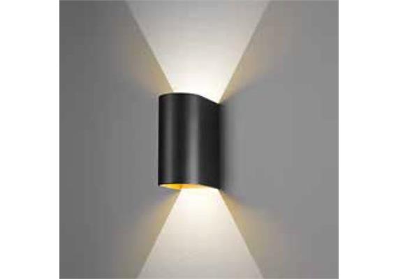 Wandleuchte Feeling 2x3W LED schwarz-gold  230V 2x140Lm 3000K B=65 T=100 H=130