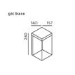 Wandleuchte Gic base 8W 2700K schwarz matt  240V 240Lm H=240mm B=140 T=157 / IP65 | Bild 2