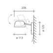 Wandleuchte IRIO W UP 17,5W alu  240V/2700K 1350Lm T=206mm IP20 | Bild 2