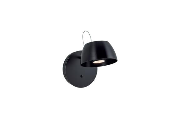 Wandleuchte IRIO W UP 17,5W schwarz  240V/2700K 1350Lm T=206mm IP20